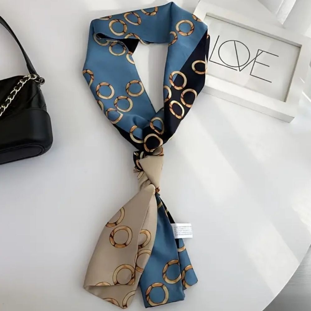 Elegant Printed Silky Scarf Accessories Thin and Stylish Professional